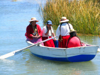 Boating, Aymara style, Lake Titicaca, Peru