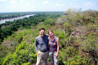 Rod and Christi overlooking the Itenez River, Noel Kempff Mercado National Park, Bolivia