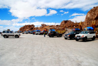 Car park, Isla de los Pescadores, Salar de Uyuni, Bolivia