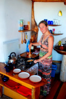 Eggs anyone? Breakfast at Las Olas, Copacabana, Bolivia