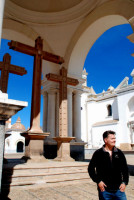 Seriously, why is no-one looking behind them! Our Lady of Copacabana, Bolivia