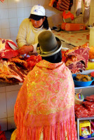 At the local meat market, La Paz