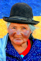 Feisty indigenous woman, La Paz, Bolivia