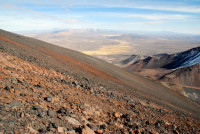 Parinacota is unstable and steep! Sajama National Park, Bolivia