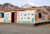 Registering for the climb, Sajama National Park, Bolivia Registering for the climb, Sajama National Park, Bolivia