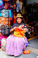 Market stall owner, La Paz, Bolivia