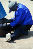 Shoe-shine boy, La Paz, Bolivia