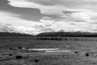 Remnants of Puerto Natales pier, Chile