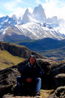 Rod and Cerro Fitz Roy, Los Glaciares National Park, Patagonia, Argentina