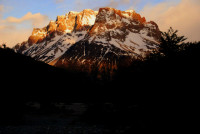 Sunrise over the Fitz Roy mountains, Laguna de Los Tres hike, Los Glaciares National Park, Argentina
