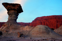 The mushroom at sunset, Ischigualasta Provincial Park, Argentina