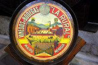 Antique cask, La Rural museum and winery, Maipu, Argentina
