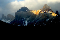 Sunlight on Cerro Paine Grande,Torres del Paine National Park, Patagonia, Chile