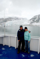 Rod and Christi at the Pia fjord, Beagle Channel, Tierra del Fuego, Chile