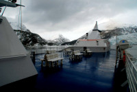 Deserted deck, MV Mare Australis, Beagle Channel, Tierra del Fuego, Chile