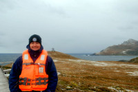 Rod and the end of South America, Cape Horn, Tierra del Fuego, Chile