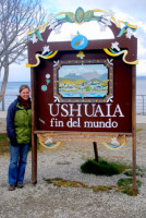 Christi is arguably at the end of the world, Ushuaia, Argentina