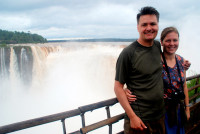 Rod and Christi, Devil's throat, Iguazu Falls national park, Argentina