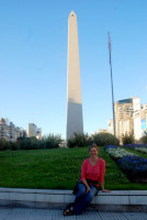 Christi and the Obelisk of Buenos Aires