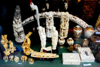 Antique ivory, San Telmo market, Buenos Aires, Argentina