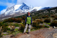Christi hiking in the Ascencio Valley, Torres del Paine NP, Chile