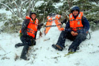 With our new friend, Pia fjord, Beagle Channel, Tierra del Fuego, Chile