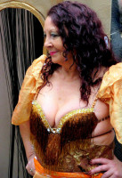 Lusty, busty wench, San Telmo market, Buenos Aires, Argentina