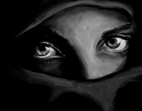 Scary arabian eyes, Granma's house, Punta Arenas, Chile