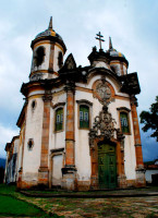 The beautiful Igreja de Sao Francisco de Asis, Ouro Preto, Brazil