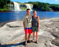Rod and Christi, Laguna de Canaima, Venezuela Rod and Christi, Laguna de Canaima, Venezuela