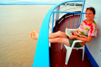 Cruising the Rio Solimoes, Amazonia, Brazil Cruising the Rio Solimoes, Amazonia, Brazil