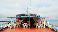 Snack bar and TV room, MV Monte Sinai II, Rio Solimoes, Amazonia, Brazil, Snack bar and TV room, MV Monte Sinai II, Rio Solimoes, Amazonia, Brazil,