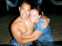Kelvin and Ashley at our campsite on the banks of the Carrao River, Canaima national park, Venezuela Kelvin and Ashley at our campsite on the banks of the Carrao River, Canaima national park, Venezuela
