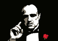 The Playa El Agua Godfather could have been Marlon Brando (artwork courtesy of www.coolwallsonline.co.uk)