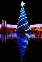 Christmas tree, Plaza Bolivar, Bogota, Colombia Christmas tree, Plaza Bolivar, Bogota, Colombia