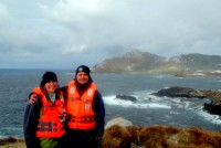 Rod and Christi on Cape Horn, Chile, South America
