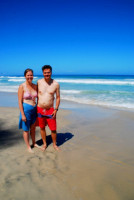 Posing on the beach, New Year's Day, Margarita Island, Venezuela