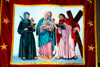 It's a miracle...no, sorry, it's a copy of Our Lady of the Rosary painting, Chiquinquira, Colombia