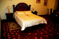 Pink rose petals at the Abadia Colonial hotel, Bogota, Colombia