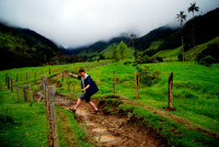 Negotiating the trail, Valle de Cocora, Colombia