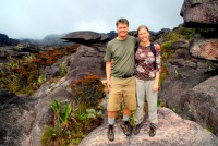 Rod and Christi on the summit of Roraima, Venezuela, South America