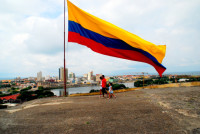 Colombian flag, Castillo San Felipe de Barajas, Cartagena