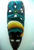 African mask, Convento y Iglesia San Pedro Claver, Cartagena, Colombia