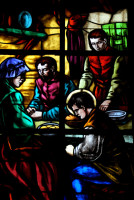 Stained glass window, Convento y Iglesia San Pedro Claver, Old Town Cartagena, Colombia