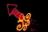 Phallic light decoration, San Diego Plaza, Cartagena, Colombia