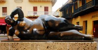 Voluptuous reclining nude by Fernando Botero, Cartagena, Colombia