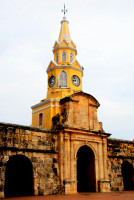 Main entrance (Puerta del Reloj) Old Town Cartagena, Colombia