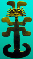 Gold artefact, Zenu Gold Museum, Cartagena, Colombia