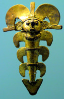 Gold artefact, Zenu Gold Museum, Cartagena, Colombia