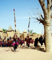 Dogon mask dance, village of Tireli, Dogon Country, Mali, Africa Dogon mask dance, village of Tireli, Dogon Country, Mali, Africa